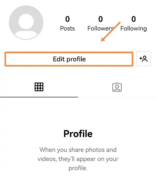 Open the Instagram app and go to your profile page